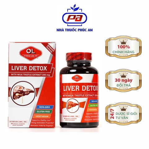 VIÊN LIVER DETOX HỘP 60 VIÊN - HỖ TRỢ BẢO VỆ VÀ GIẢI ĐỘC GAN