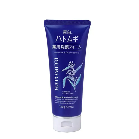 Sữa rữa mặt ngừa mụn Reihaku Hatomugi Medicated Facial Foam 130g