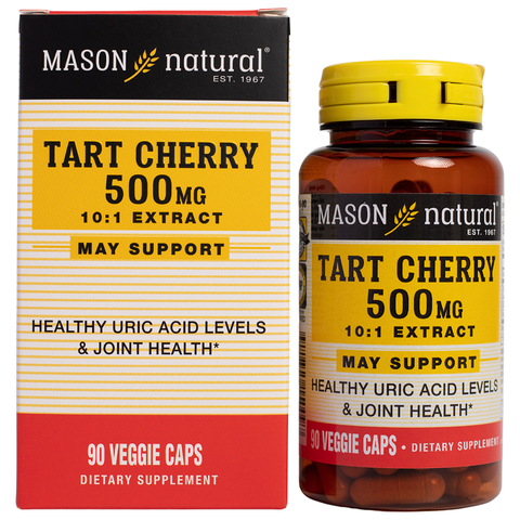 TPBVSK MASON NATURAL TART CHERRY 500MG H/90V - HỖ TRỢ GIẢM NỒNG ĐỘ ACID URIC TRONG MÁU