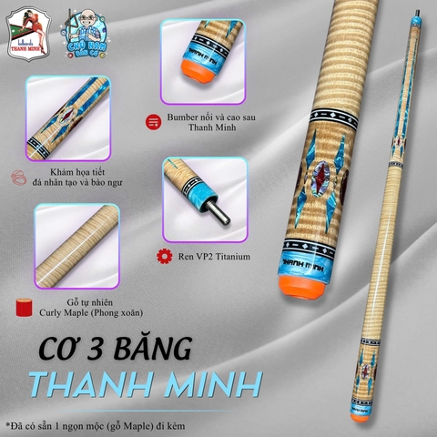 Cơ 3 Băng Thanh Minh Gỗ Curly Maple