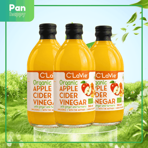 [Combo 3] Giấm táo hữu cơ gừng nghệ C’LaVie 500ml