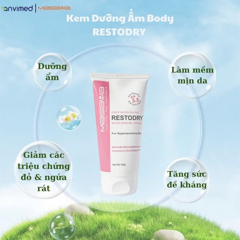 Masaya Kem Dưỡng Da Body Làm Dịu Da & Dưỡng Ẩm Sâu 150ml