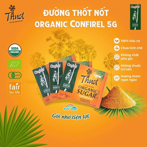 Đường Thốt Nốt Hữu Cơ 50 gói x 5g (250g)