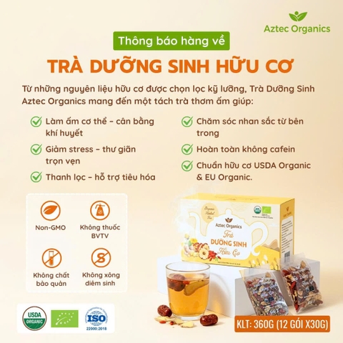 Aztec Organic Trà Dưỡng Sinh Hữu Cơ Táo Đỏ Kỷ Tử