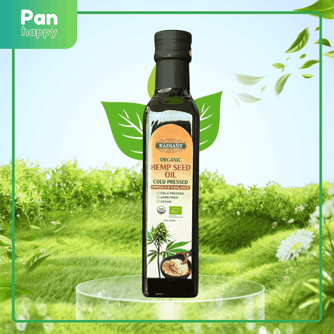 Radiant Dầu Gai dầu ép lạnh, hữu cơ thượng hạng 250ml