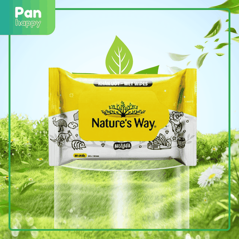 Khăn ướt Nature's Way Không Mùi, An toàn cho da bé 30 Tờ