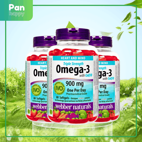 [Combo 3] Webber Naturals Omega-3 + CoQ10 80V