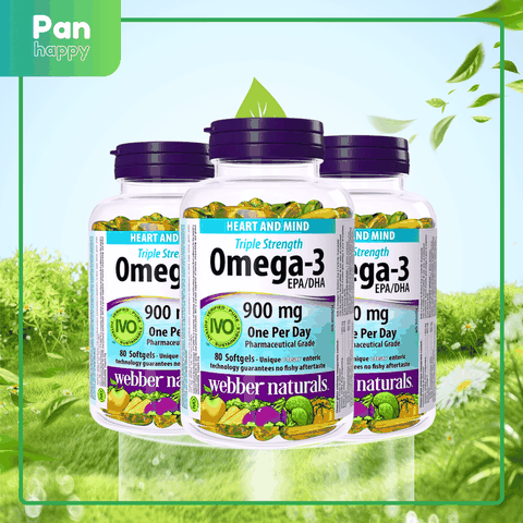 [Combo 3] Webber Naturals Omega-3 900mg 80V