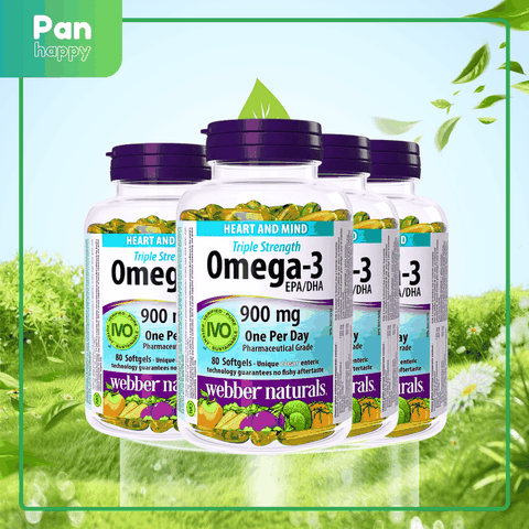 [Combo 4] Webber Naturals  Omega-3 900mg - 80V