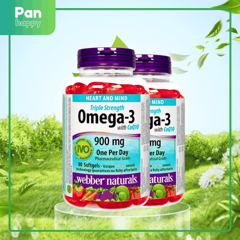 [Combo 2] Webber Naturals  Omega-3 CoQ10 - 80V