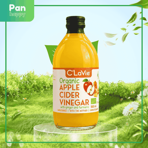 Giấm táo hữu cơ gừng nghệ C'LaVie 500ml