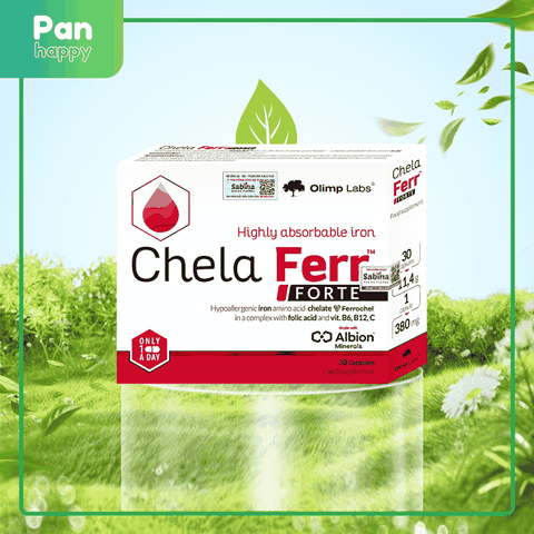 Olimp Labs Chela-Ferr Forte bổ sung sắt, hỗ trợ cải thiện thiếu máu 30V