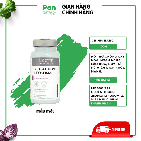 Biocyte B19-Glutathion Liposomal viên uống bổ sung Glutathione 30V