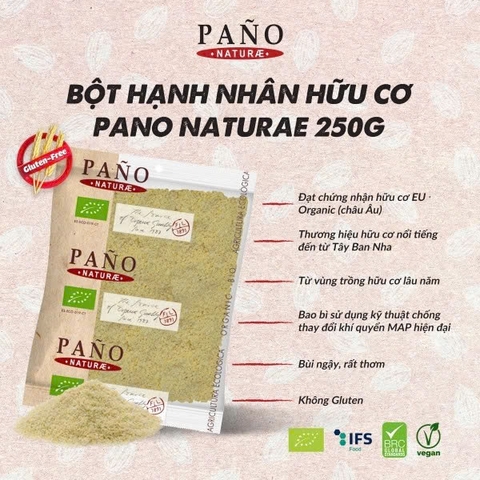 Pano Naturae Bột hạnh nhân hữu cơ 250g
