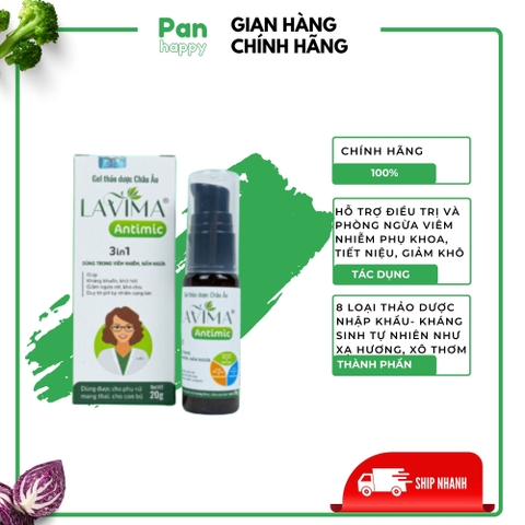 LAVIMA GEL BÔI ÂM ĐẠO GIẢM VIÊM NGỨA, KHÔ RÁT