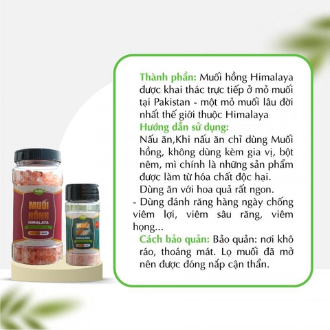 Anbio Muối Hồng Himalaya Thô 500g