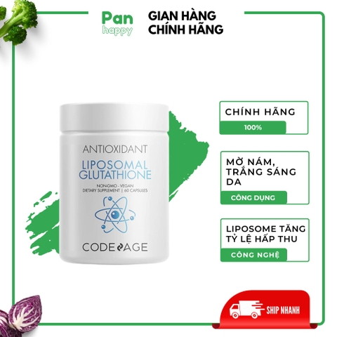 CODEAGE Glutathione Sáng da Giảm nám chống oxy hóa Mỹ 60 viên