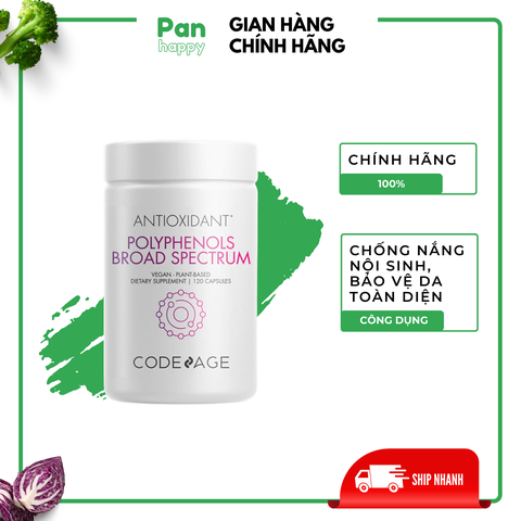 Viên chống nắng Polyphenols Broad Spectrum Codeage Mỹ 120 viên