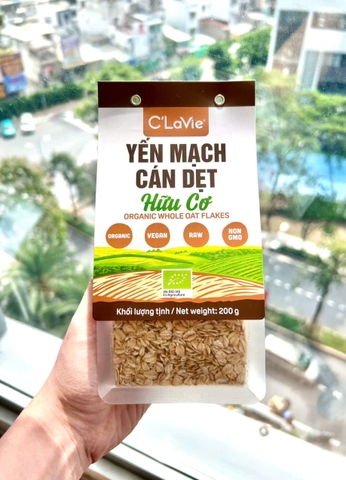 Yến mạch cán dẹt hữu cơ C'LaVie 200g