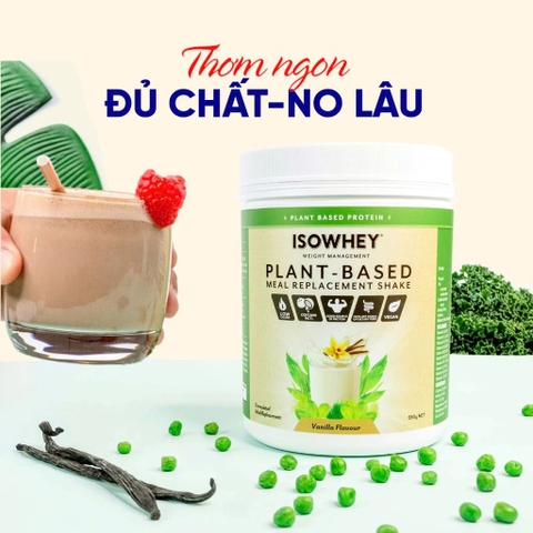 [01/27]ISOWHEY Thay Bữa Ăn Plant-Based Meal Replacement Shake Vanilla 550g
