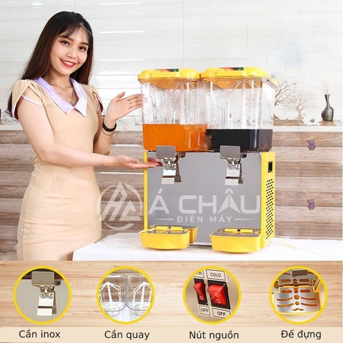 Máy làm mát nước trái cây 18L 2 ngăn