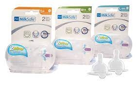2 núm ti Size M cho bình cổ rộng Milk Safe