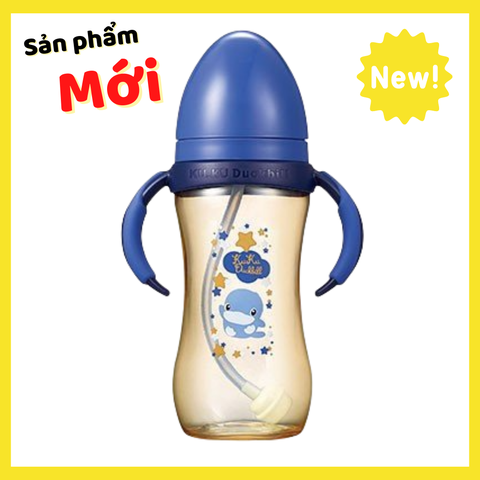 Bình sữa PPSU Cổ Rộng Tay Cầm 280ml KUKU5858