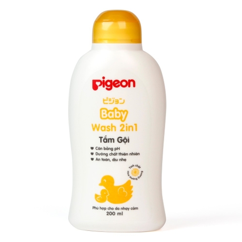 Tắm gội Pigeon 200ml màu vàng