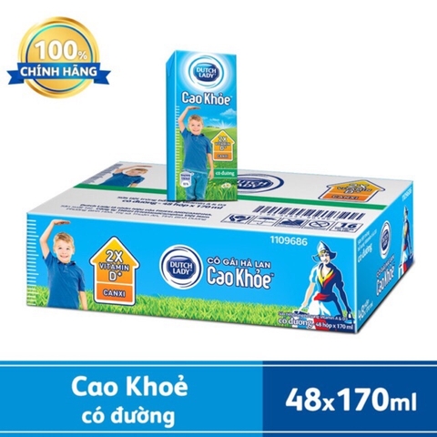 Sữa Cô gái Hà Lan Cao Khỏe có đường 180ml