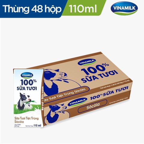 VNM 100% Sôcôla 110ml (Lốc 4 hộp)