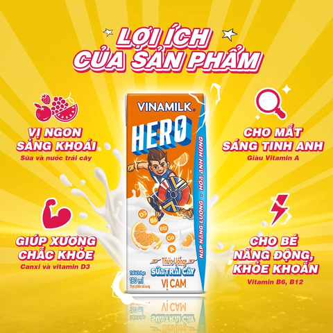 VNM TUSTC Hero vị cam 180ml