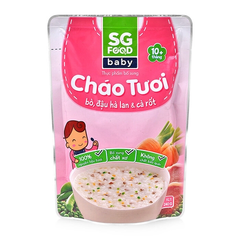 Cháo baby SG Food bò đậu hà lan và cà rốt