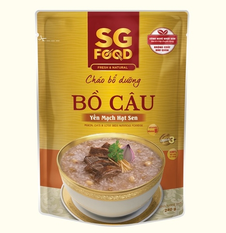 Cháo tổ yến SG Food yến mạch hạt sen