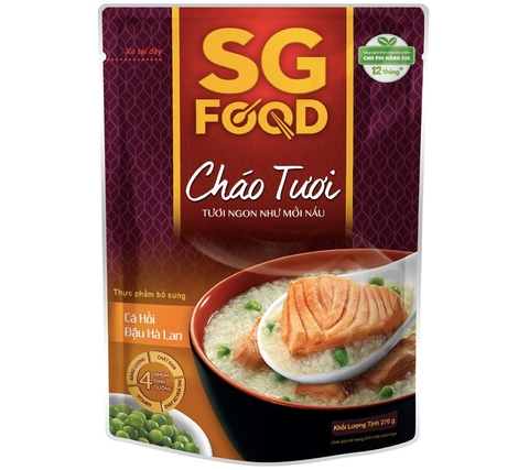 Cháo tươi SG Food cá hồi đậu hà lan