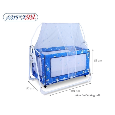 Nôi - Cũi 2 tầng đa năng xanh