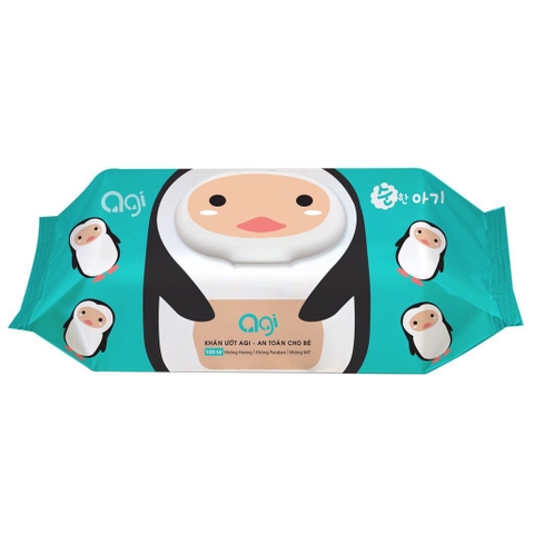 khăn ướt agi không mùi 100 tờ (xanh)