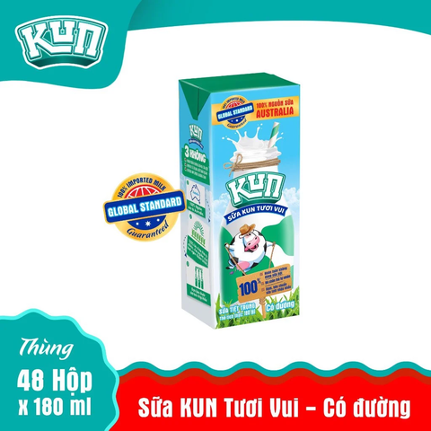 Kun có đường nhập khẩu 180ml
