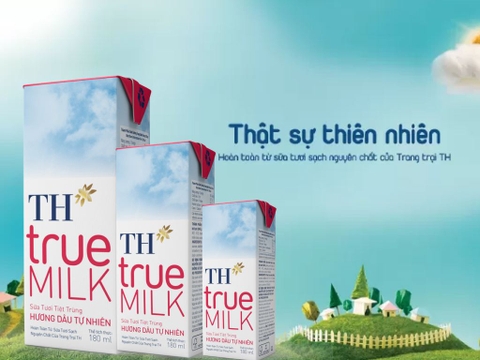 TH True Milk dâu 180ml