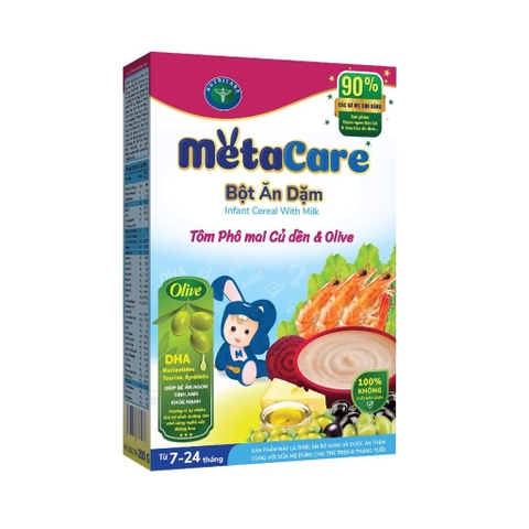 Metacare BAD tôm phô mai củ dền & Olive