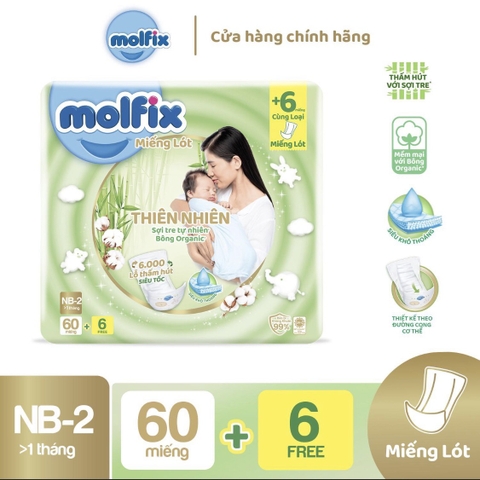 Tã MOLFIX Miếng Lót NB2 60
