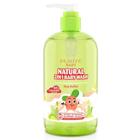 Purite Baby tắm gội thiên nhiên bơ đậu mỡ 500ml
