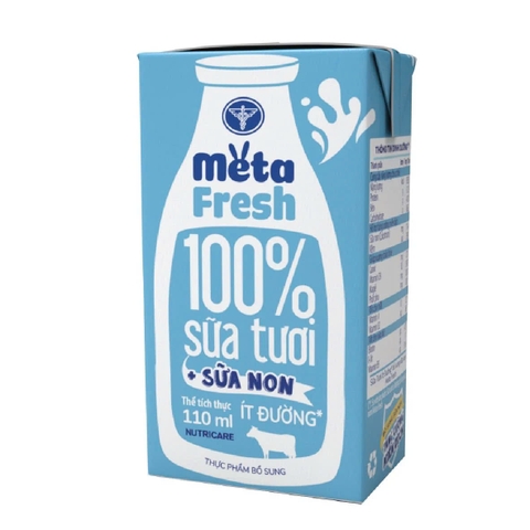 Sữa tươi Metafresh ít đường 110ml