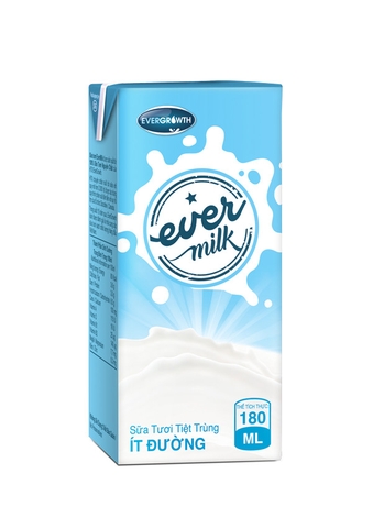 Sữa Ever Milk ít đường 180ml