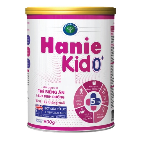 Sữa Hanie Kid 0+ (0-12th) 800g