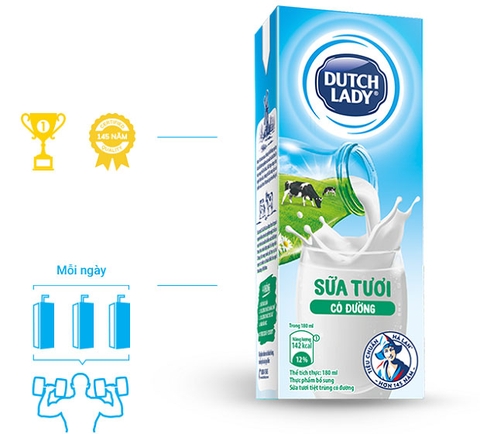 Sữa Cô gái Hà Lan 20+ Đường 180ml