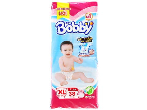 Tã dán Bobby Fresh size XL 38 (cho bé 12 - 17kg)