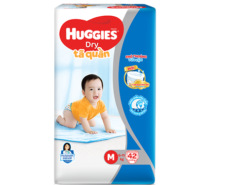 Tã quần Huggies size M42 miếng (trẻ từ 6 - 11 kg)