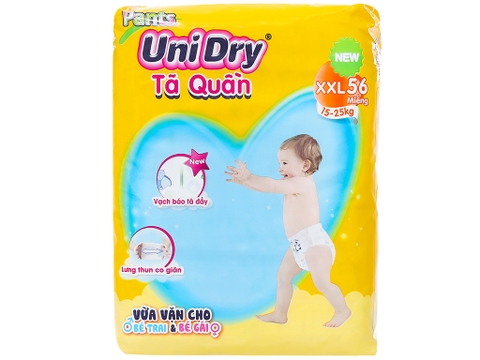 Tã quần Unidry size XXL 56 miếng (cho bé 15 - 25kg)