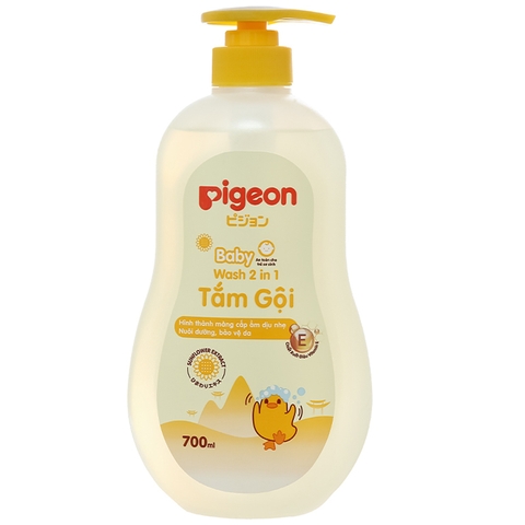 Tắm gội Pigeon 700ml màu vàng
