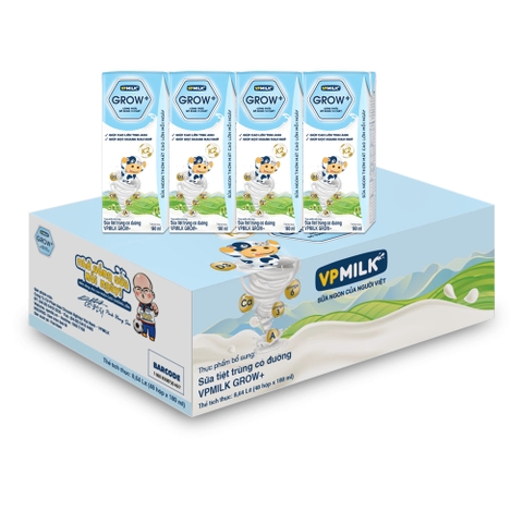 Sữa VPMilk Grow có đường 180ml